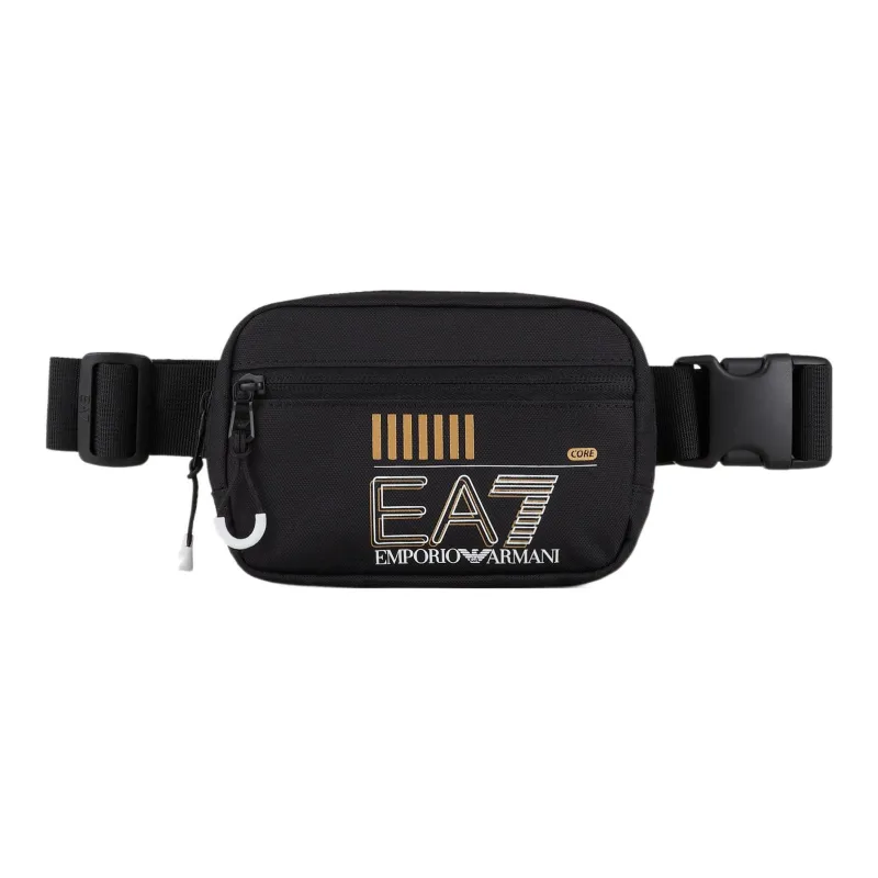 EMPORIO ARMANI Polyester One Shoulder Crossbody Fanny Pack Unisex Black-0