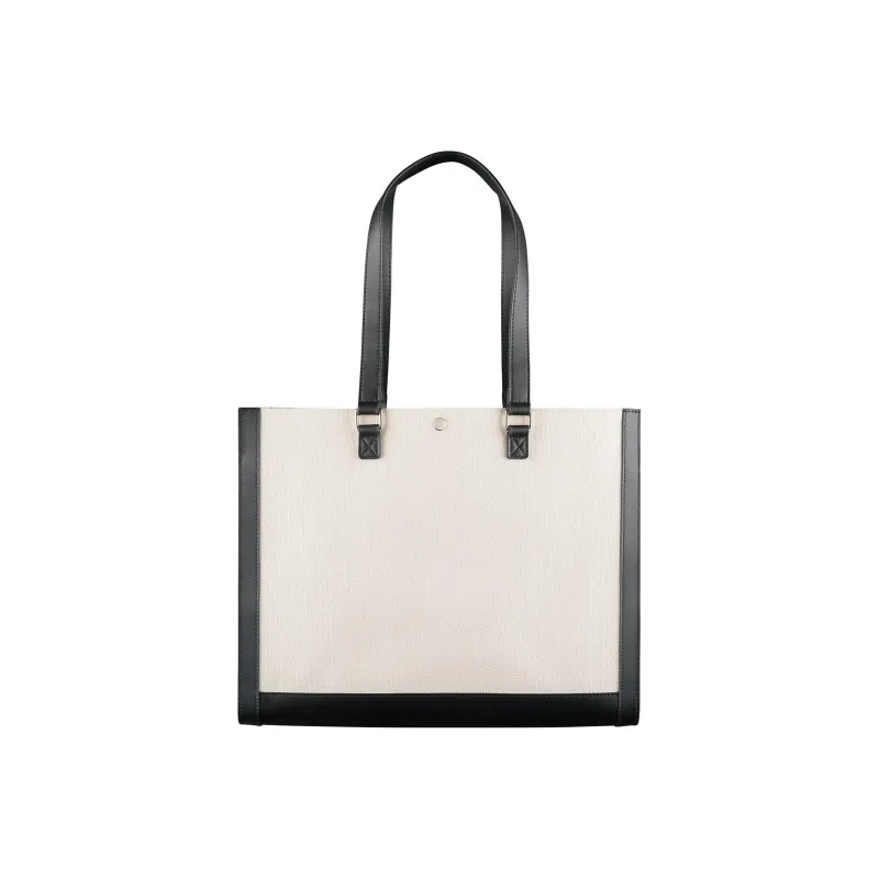 A.P.C Cotton With Linen With Leather Tote Bag, Shopping Bag, Shoulder Bag, Crossbody Bag, Handbag Regular Unisex Beige-2