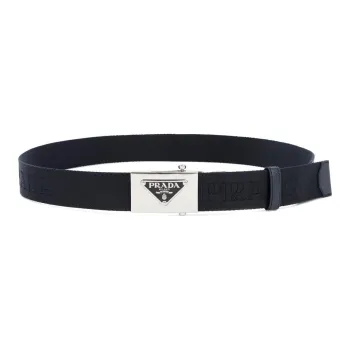 PRADA Triangle logo Woven Belt
