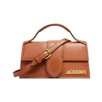 Jacquemus Linseed Cotton Acrylic Blend Shoulder Bag, Crossbody Bag, Handbag Small Size Women's Light Umber