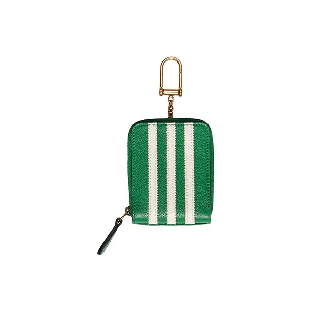 GUCCI Adidas Collaboration Leather Coin Purse Men's Green-3