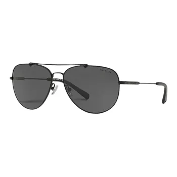 COACH Metal Frame Aviator Sunglass Women's Black