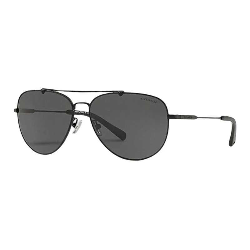 COACH Metal Frame Aviator Sunglass Women's Black-0