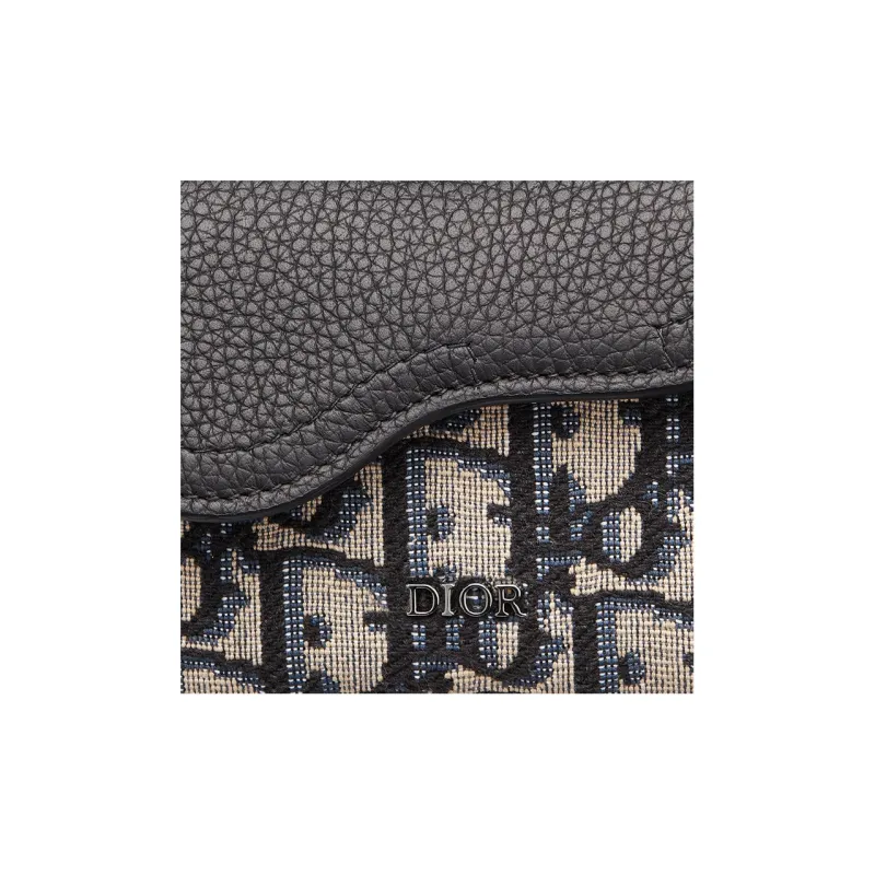 DIOR Jacquard Fabric Pet Leash Bag Accessory Unisex Black-1