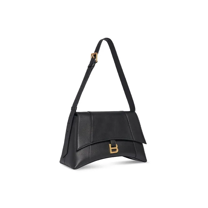 Balenciaga Women's Downtown Medium Shoulder Bag Black-2