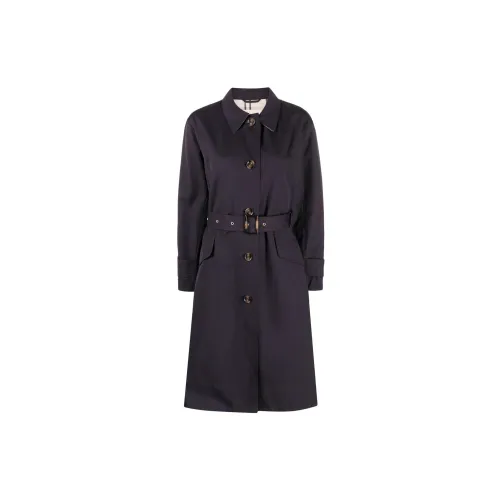 BARBOUR Trench Coats Women's Midnight Blue