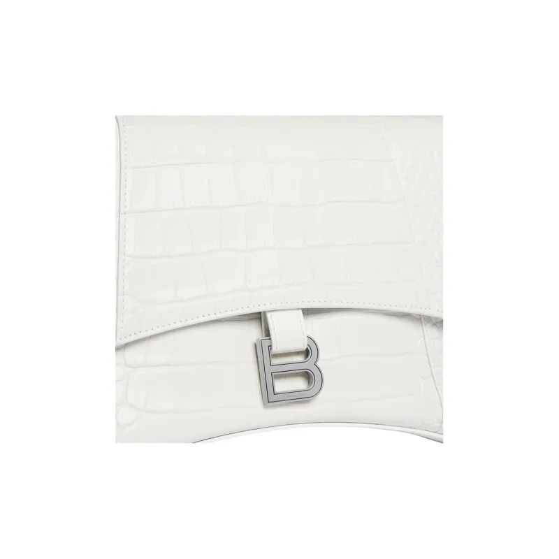 Balenciaga Downtown Cow Leather Handbag Shoulder Bag Women's White-6