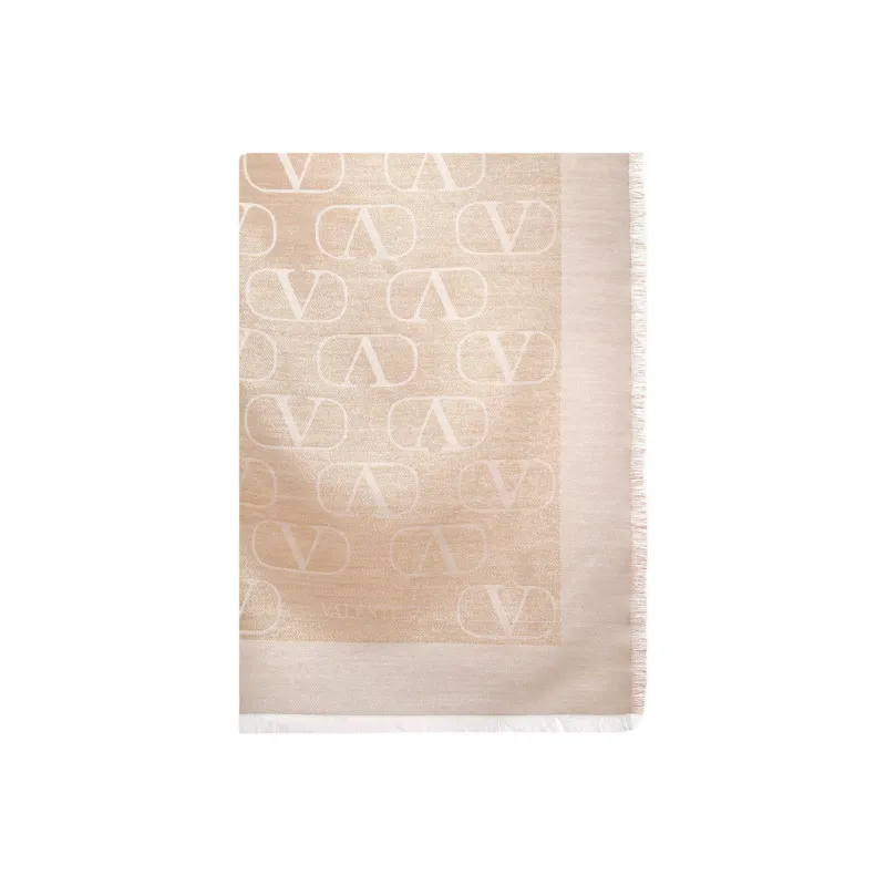 Valentino Knit Scarves Women's Beige-1