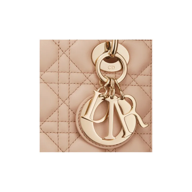 DIOR Lady Dior Sheepskin Daisie Bag Shoulder Bag Crossbody Bag Handbag Medium Size Women's Sand Pink-5