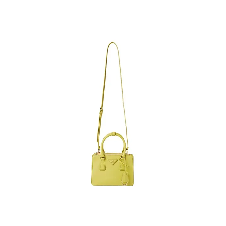 PRADA Galleria Killer Bag Leather Shoulder Bag, Crossbody Bag, Handbag Women's Yellow-3