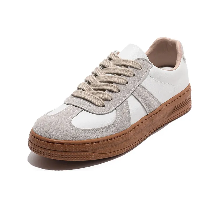 HUANQIU Stylish Skateboarding Shoes Women's White-1