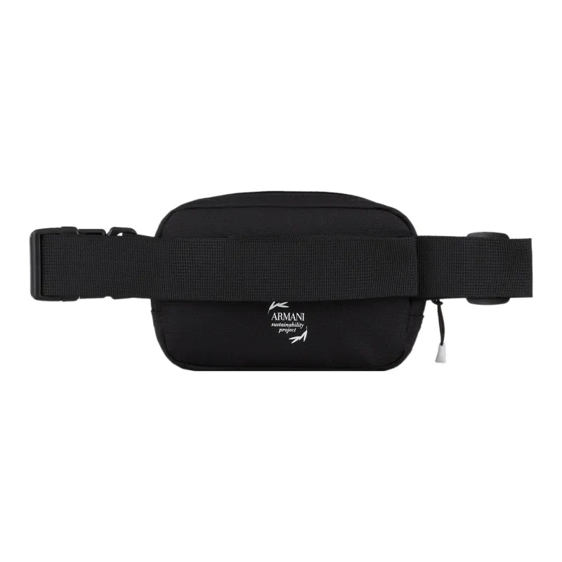 EMPORIO ARMANI Polyester One Shoulder Crossbody Fanny Pack Unisex Black-2