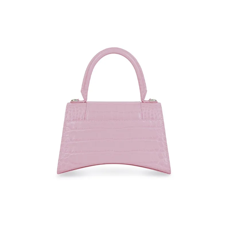 Balenciaga Hourglass Cow Leather Hourglass Bag Shoulder Bag Crossbody Bag Handbag Small Size Women's Pink-2