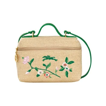 LONGCHAMP Canvas With Leather Canvas Bag Handbag Shoulder Bag Crossbody Bag Mini Women's Green