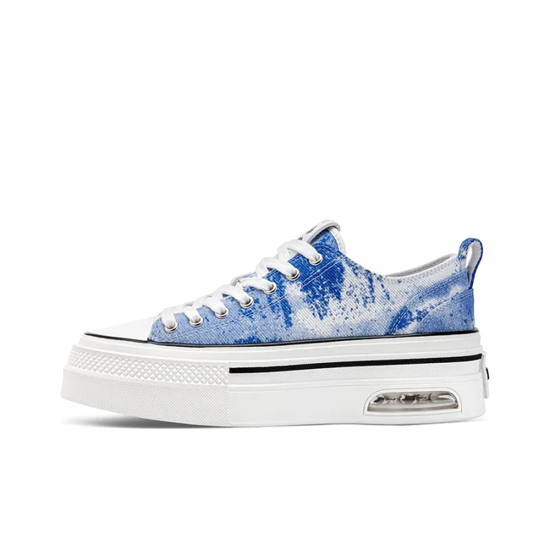 HART DAVIS Lows Blue Stylish Skateboarding Shoes Women's White Blue-0