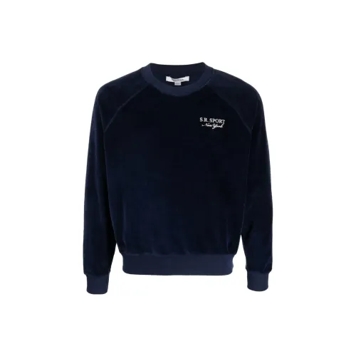 SPORTY & RICH Logo-embroidered Long-sleeve Sweatshirt