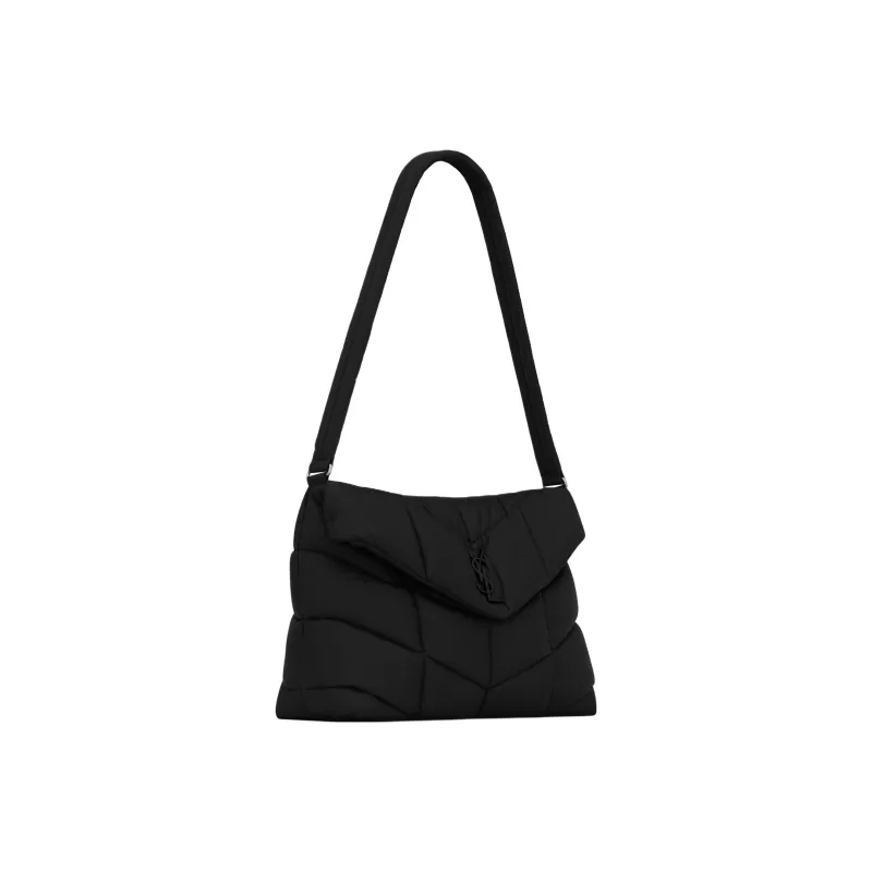 SAINT LAURENT Fabric Messenger Bag, Handbag, Shoulder Bag Women's Black-1