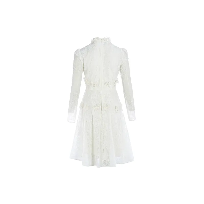 Marie Elie Long-Sleeved Dresses Women's White-1