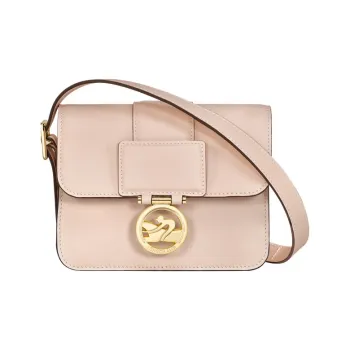 LONGCHAMP BOX TROT Calfskin Small Square Bag Shoulder Bag Crossbody Bag Small Size Women's Light Pink