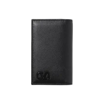 Valentino Leather Key Pouch Men's Black