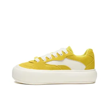 LiNing Low Top Skateboard Shoes Women's Yellow White