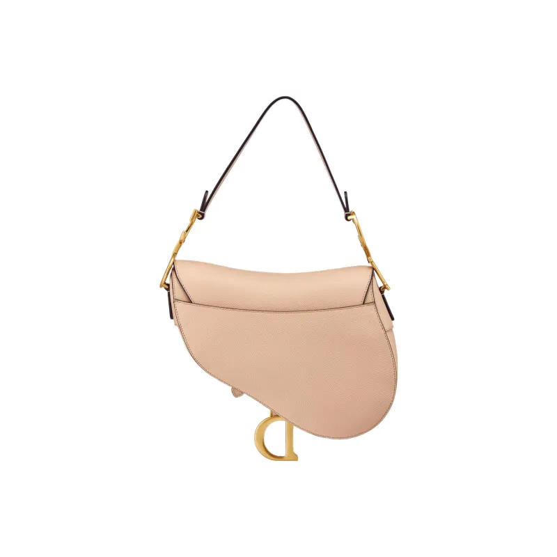 DIOR Saddle Grained Calfskin Saddle Bag Shoulder Bag Crossbody Bag Handbag Women's Sand Pink-2