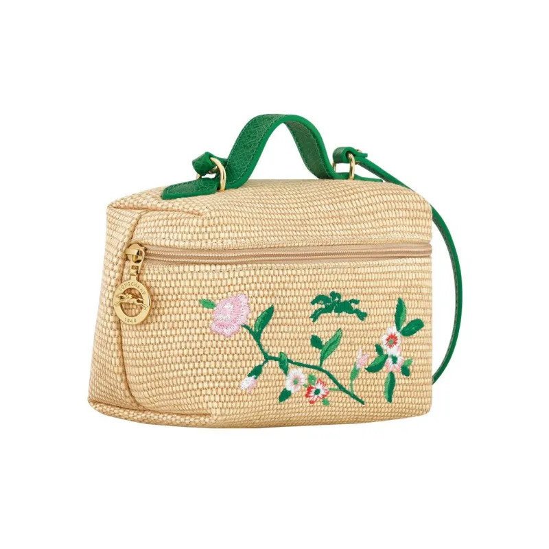LONGCHAMP Canvas With Leather Canvas Bag, Handbag, Shoulder Bag, Crossbody Bag Mini Women's Green-2