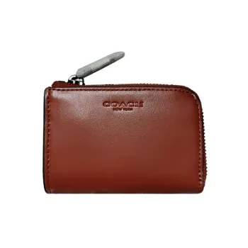 COACH Card Case Premium Calfskin Card Holder Wallet Unisex Orange