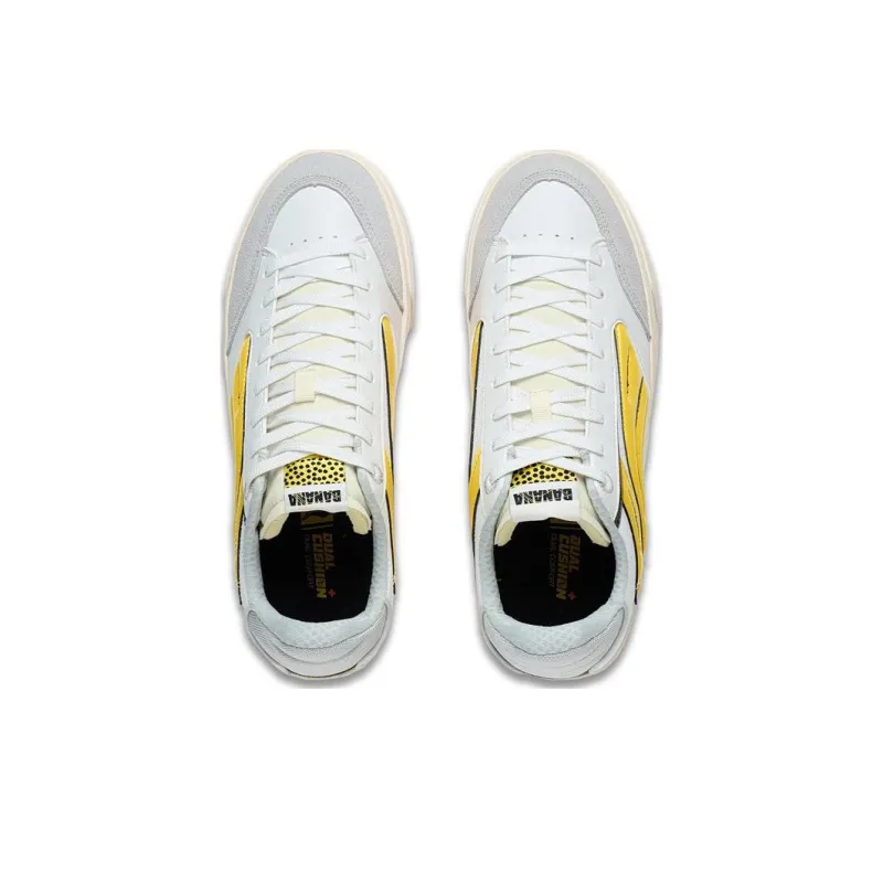 LiNing Wei Wu 180 LO Wave 180 LO Abrasion Resistant Breathable Low Top Skateboard Shoes Men's White Yellow Gray-3