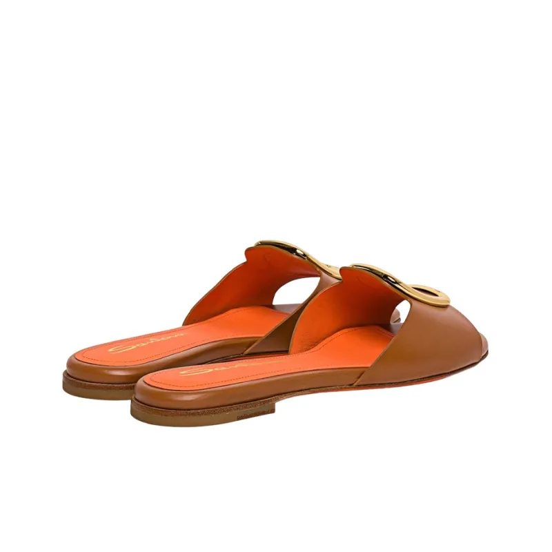 Santoni Buckle Detailed Slip-On Sandals Women's-3