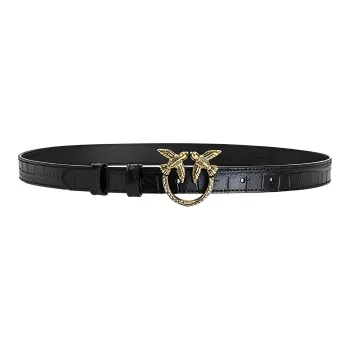 PINKO Classic And Versatile Smooth Buckle Belt Women's Black