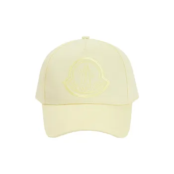 Moncler Cotton Baseball Caps Women's Yellow