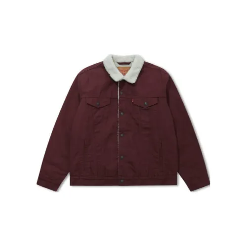 Levis Jackets Men Burgundy