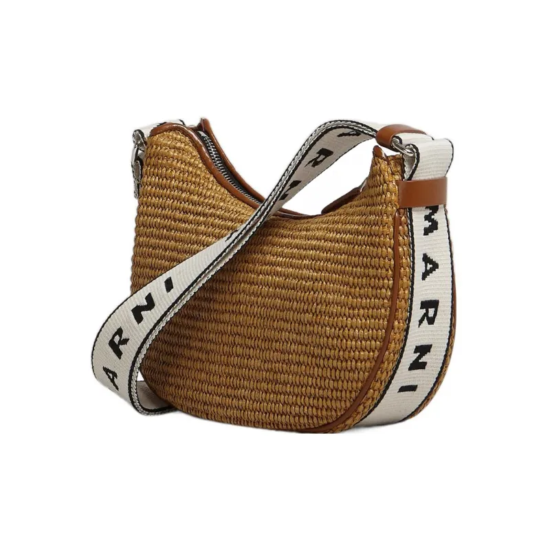 MARNI Polyamide Crossbody Bag, Shoulder Bag Men's Brown-2