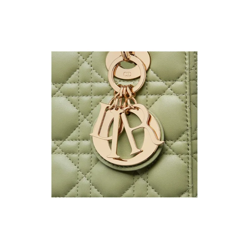 DIOR Lady DiorMy ABCDior Sheepskin Daisie Bag Shoulder Bag Crossbody Bag Handbag Small Size Women's Dreamy Green-4