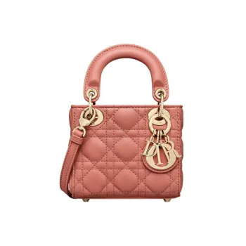 DIOR Lady Dior Sheepskin Daisie Bag Shoulder Bag Crossbody Bag Handbag Extra Mini Women's Dream Pink Color
