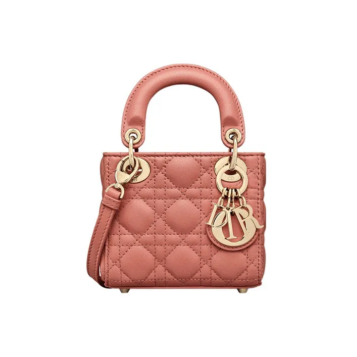DIOR Lady Dior Sheepskin Daisie Bag Shoulder Bag Crossbody Bag Handbag Extra Mini Women's Dream Pink Color-0