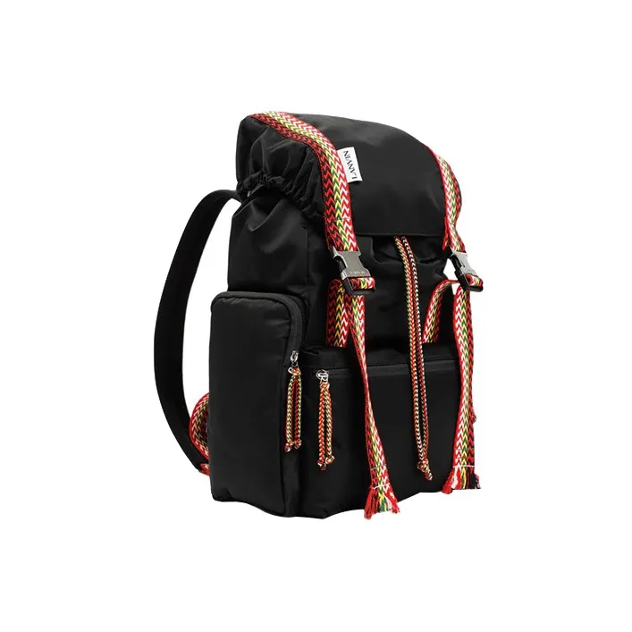 Lanvin Polyester Backpack Regular Men's Black-1