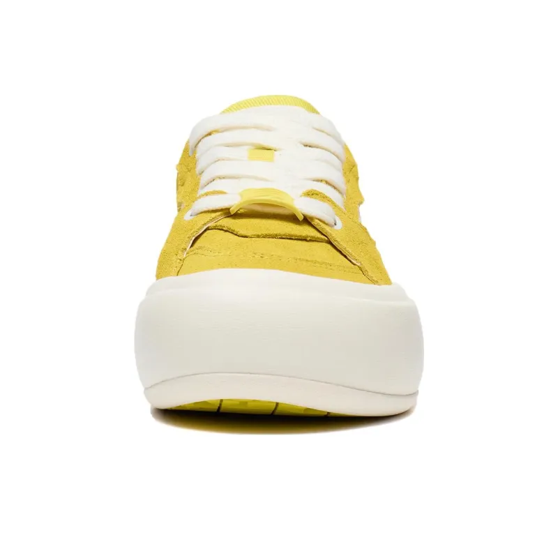 LiNing Low Top Skateboard Shoes Women's Yellow White-4