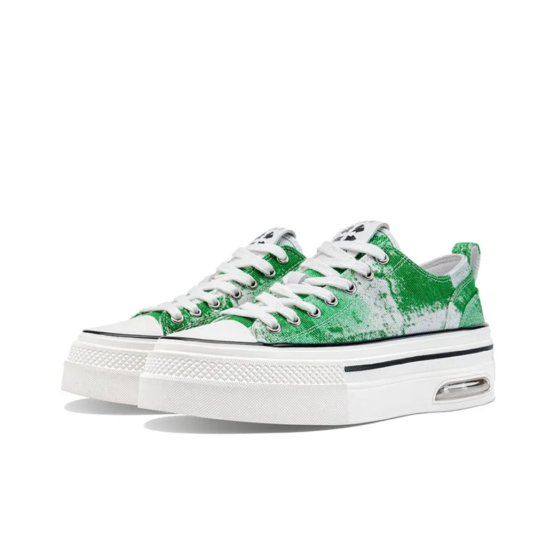 HART DAVIS A.C. Lows Green Stylish Skateboarding Shoes Women's White Green-3