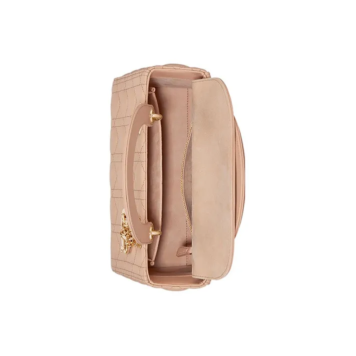 DIOR Lady Dior Sheepskin Daisie Bag Shoulder Bag Crossbody Bag Handbag Medium Size Women's Sand Pink-4