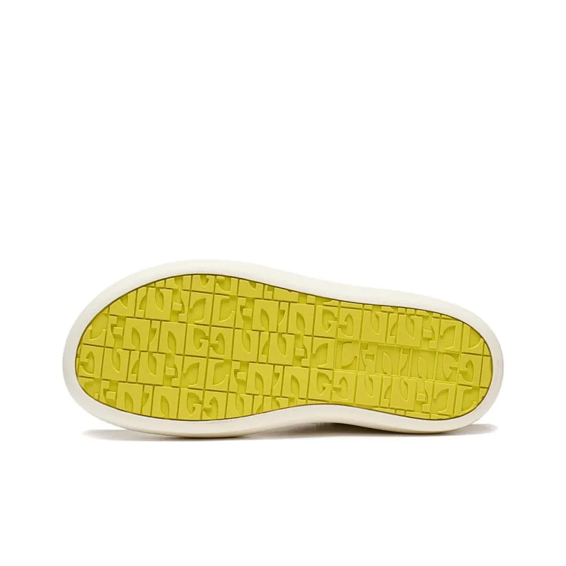 LiNing Low Top Skateboard Shoes Women's Yellow White-6