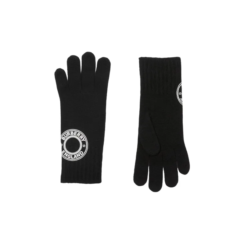 Burberry Cashmere Knit Gloves Men's Black-1