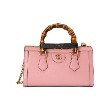 GUCCI Diana Leather Portable Crossbody Bag Shoulder Bag Small Size Women's Pink