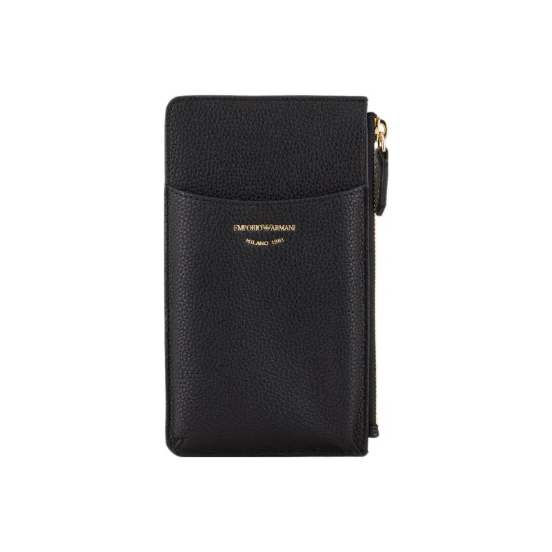 EMPORIO ARMANI Polyester Clutch Wallet Women's Black-0