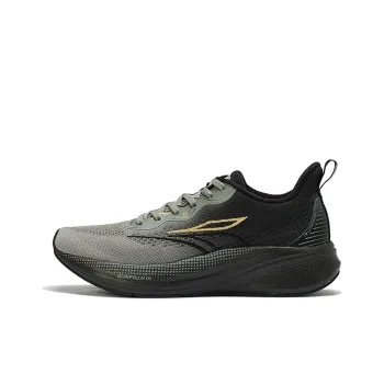 361° Q BOOM Technology Durable Breathable Low Top Running Shoes Men's Invisible Gray