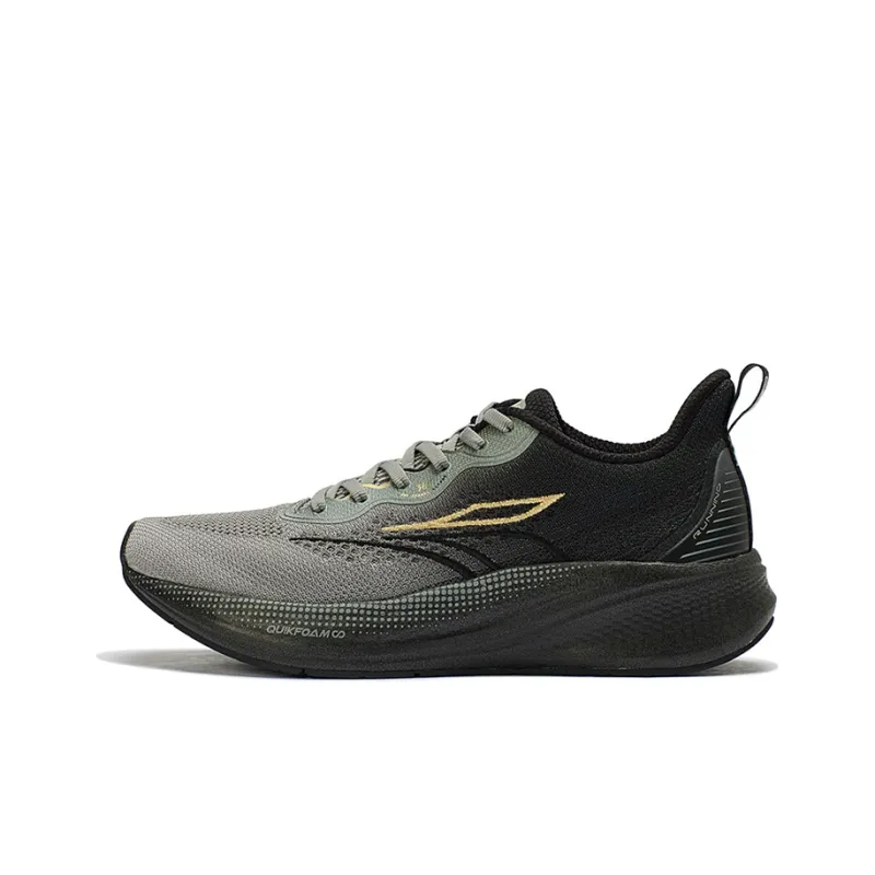 361° Q BOOM Technology Durable Breathable Low Top Running Shoes Men's Invisible Gray-0