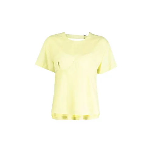 Sacai T-Shirts Women's Yellow