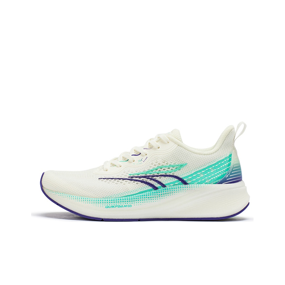 361 QU KFOAM Running Shoes Men Low Top Feather White Jade Green