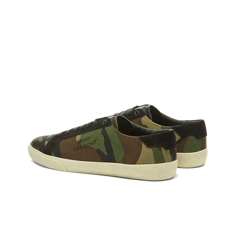 SAINT LAURENT Low Top Stylish Skateboarding Shoes Men's Green-3